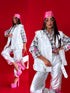 Faux leather vest "POP STAR" - WHITE CV2122
